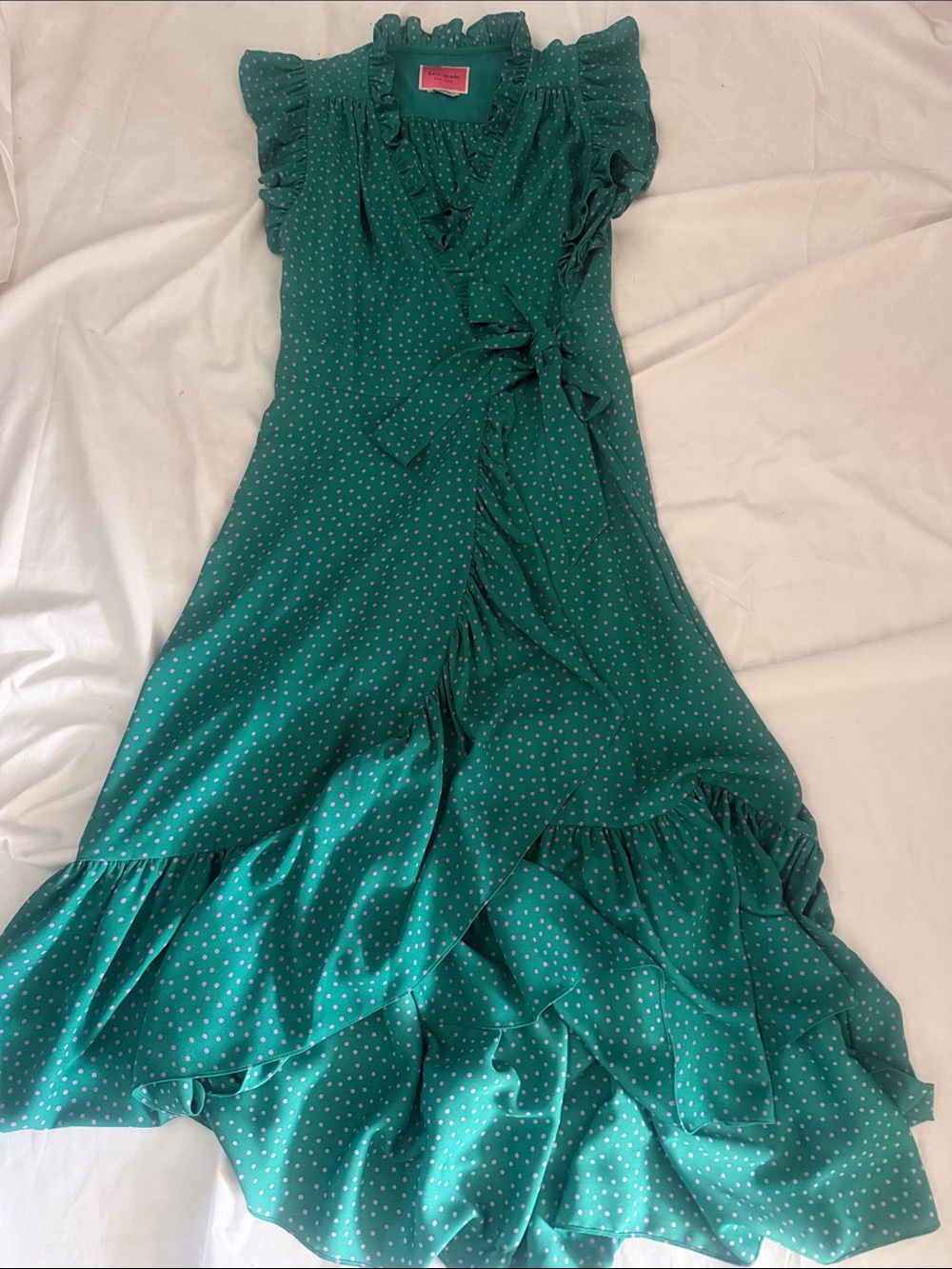 kate spade Teal and Light Pink Polka Dot Dress